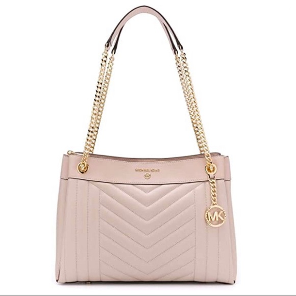 SOLD Michael Kors Susan Quilted Lamb Shoulder Bag - Picture 3 of 9